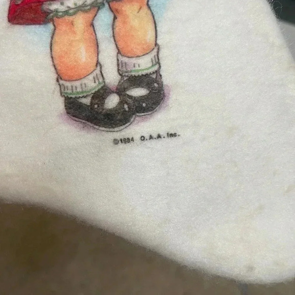 Vintage Felt Christmas Stockings 1997 Rauch Playing Kitten & 1984 Cabbage Patch - Picture 12 of 16